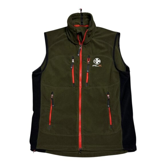 RLX RALPH LAUREN GOLF Fleece Green Casual Outdoor Vest Mens Small - Picture 1 of 5